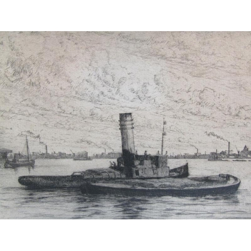 1172 - P I SMART - TWO LITHOGRAPHS - GRAVELINES & THAMES TUGS NO 1, 12CM X 16CM & 16CM X 23CM