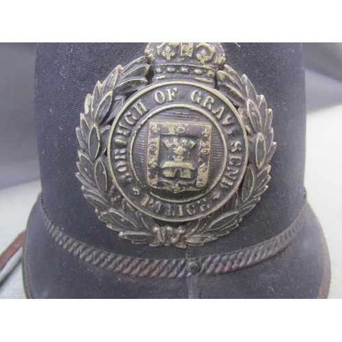 1203 - VINTAGE POLICEMANS HELMET - 20CM IN HEIGHT