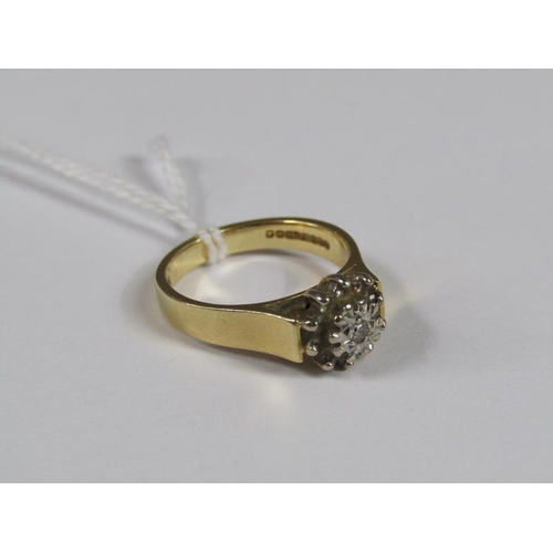 1422 - 18ct GOLD DIAMOND SET RING