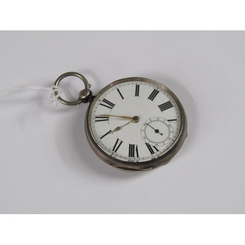 1437 - SILVER CASED OPEN FACE POCKET WATCH