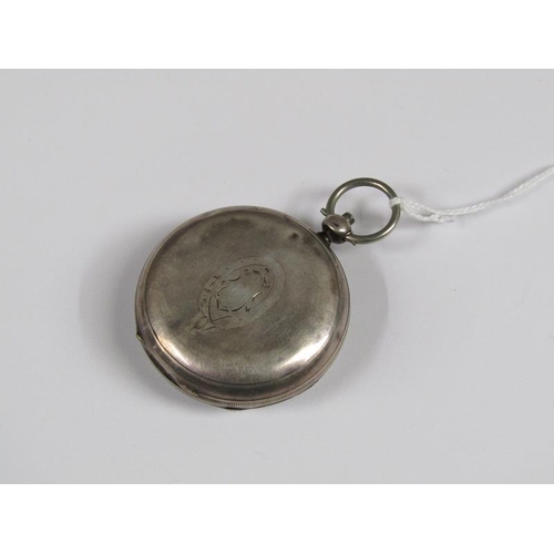 1437 - SILVER CASED OPEN FACE POCKET WATCH