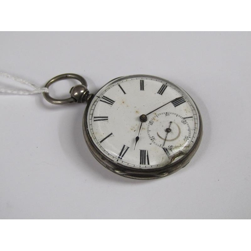 1438 - SILVER OPEN FACED POCKET WATCH