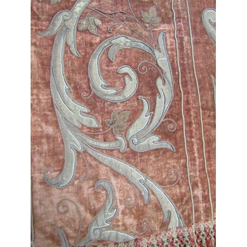 1796 - LATE VICTORIAN NEEDLEWORK TABLE COVER 220 x 126 cms