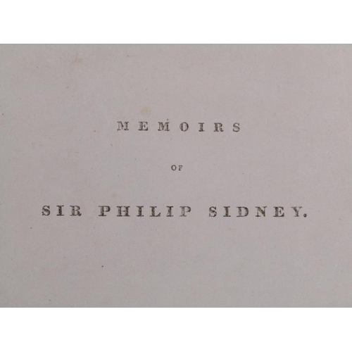 10 - A book - Memoires of the Life and Writings of Sir Philip Sidney by Thomas Zouch Prebendary of Durham... 