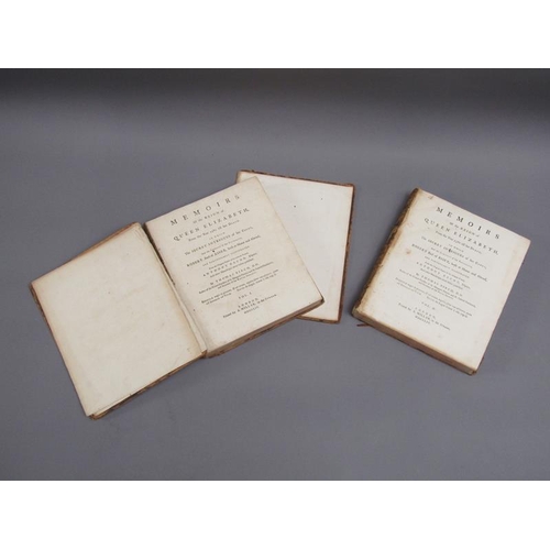 11 - Two books - Memoires of the Reign of Queen Elizabeth from 1581 till her death, by Thomas Birch, bein... 