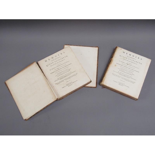 11 - Two books - Memoires of the Reign of Queen Elizabeth from 1581 till her death, by Thomas Birch, bein... 