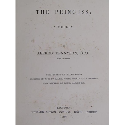13 - A book - The Princess, a Medley by Alfred Tennison with twenty six illustrations, printed in London ... 