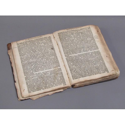 16 - A book - Book of Homileies AD 1558, -  in poor condition, spine missing, boards detached.