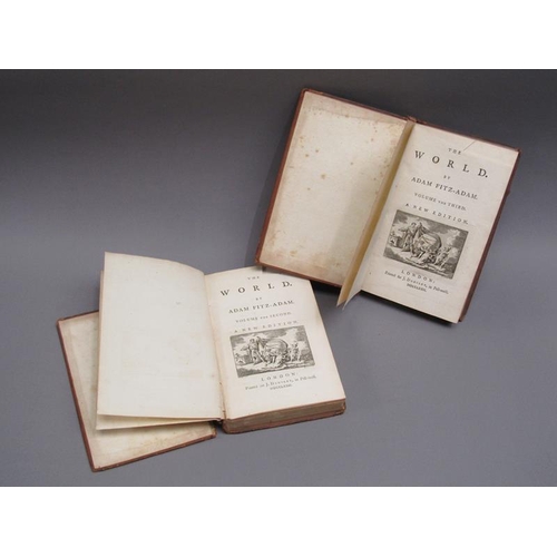 3 - Two books - The World by Adam Fitz-Adam, being new editions volume II & III, printed in London for J... 