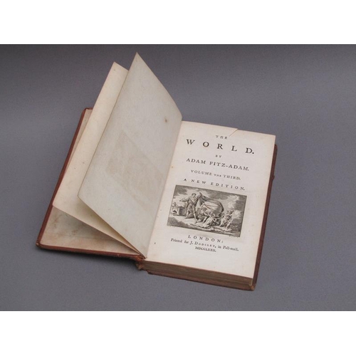 3 - Two books - The World by Adam Fitz-Adam, being new editions volume II & III, printed in London for J... 