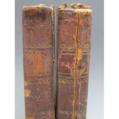 3 - Two books - The World by Adam Fitz-Adam, being new editions volume II & III, printed in London for J... 