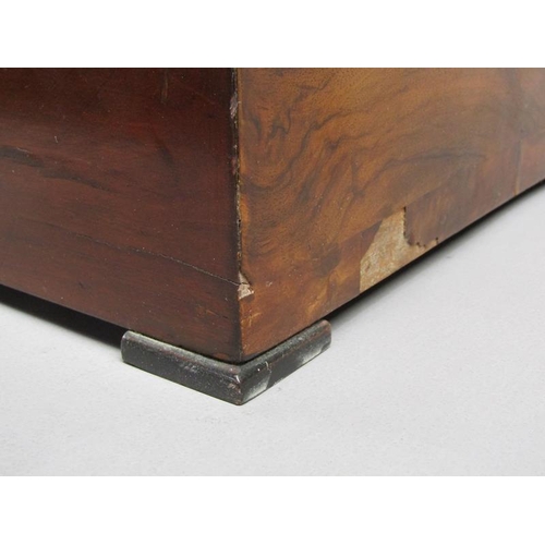 35 - A late 19c Swiss music box having a 27.5cm barrel playing two thirty seven tooth combs plays a fifte... 