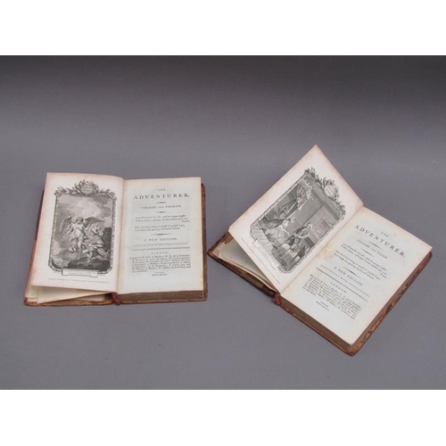 6 - Two books - The Adventurer, new edition, being volumes III & IV - brown leather cover in fair condit... 