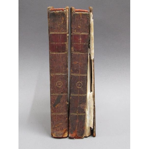 6 - Two books - The Adventurer, new edition, being volumes III & IV - brown leather cover in fair condit... 