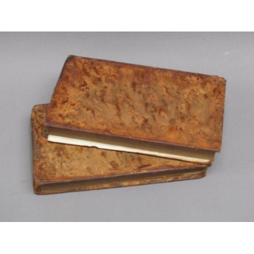 6 - Two books - The Adventurer, new edition, being volumes III & IV - brown leather cover in fair condit... 