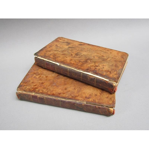 6 - Two books - The Adventurer, new edition, being volumes III & IV - brown leather cover in fair condit... 