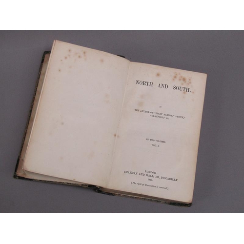 7 - Two books - North & South by the author of Mary Barton etc, in two volume, being volumes I & II, pri... 