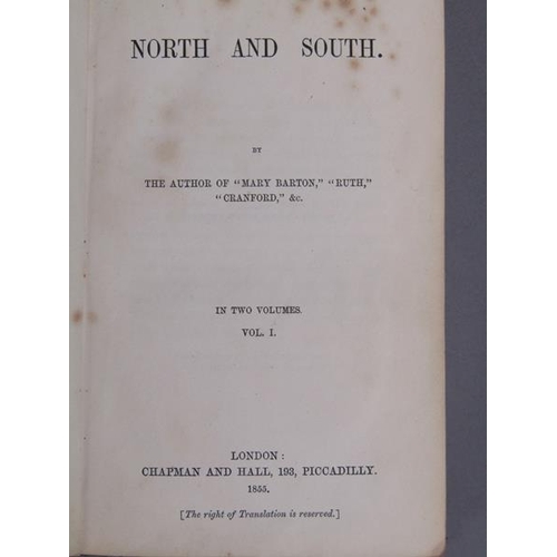 7 - Two books - North & South by the author of Mary Barton etc, in two volume, being volumes I & II, pri... 