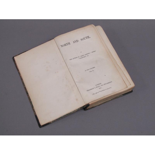 7 - Two books - North & South by the author of Mary Barton etc, in two volume, being volumes I & II, pri... 