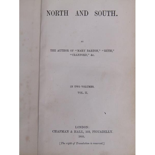 7 - Two books - North & South by the author of Mary Barton etc, in two volume, being volumes I & II, pri... 