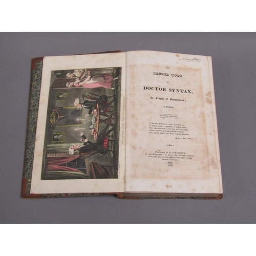 8 - Three books - The Tour, The Second Tour & The Third Tour of Doctor Syntax, volumes I, II & III, prin... 
