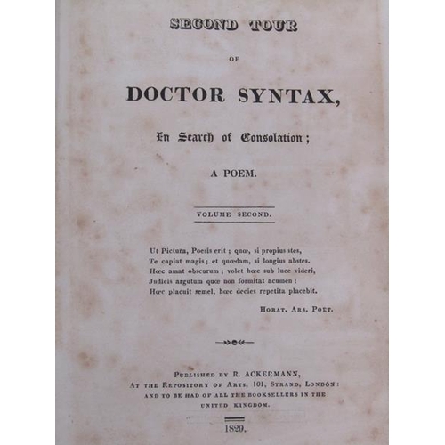 8 - Three books - The Tour, The Second Tour & The Third Tour of Doctor Syntax, volumes I, II & III, prin... 