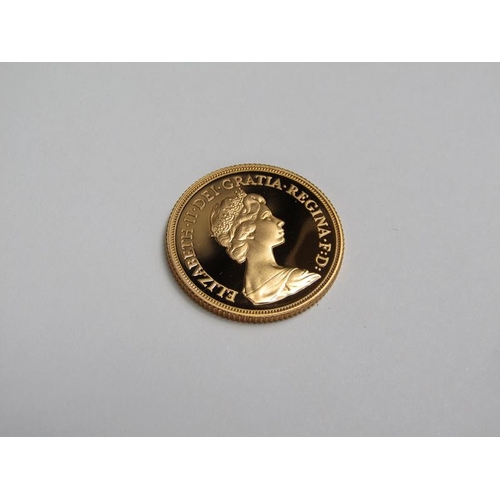 91 - A 1980 proof gold sovereign, in box.