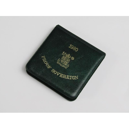 91 - A 1980 proof gold sovereign, in box.