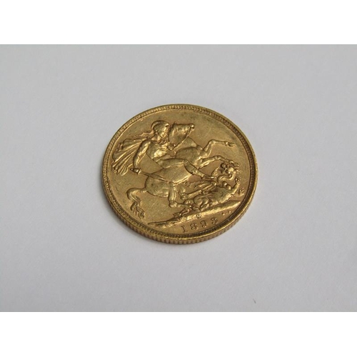 97 - An 1893 Victorian gold sovereign.