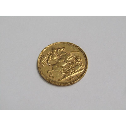 116 - A 1906 gold sovereign.