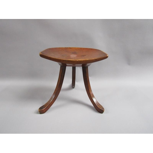 294 - An early 20c Liberty Thebes stool, 35cm w, 37cm h.