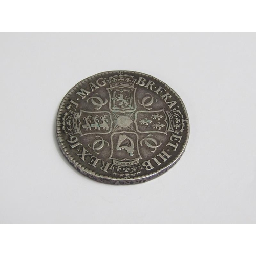 81 - A 1671 Charles II silver crown, used.