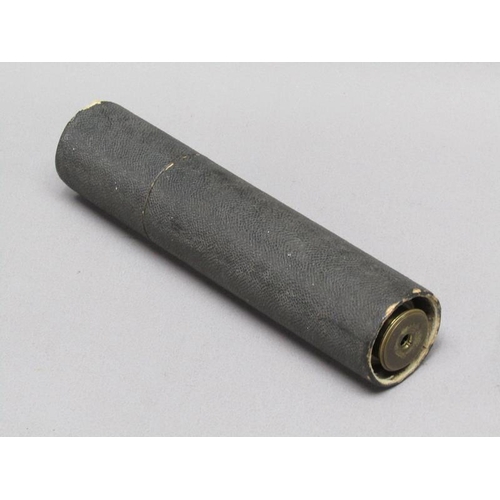 37 - A 19c brass telescope by Harris & Son of London, with a three drawer brass tube within mahogany case... 