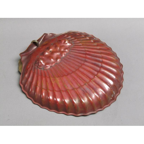 51 - A Gorham & Co. crab and shell dish, the dish of red patination, the crab and leaves of naturalistic ... 