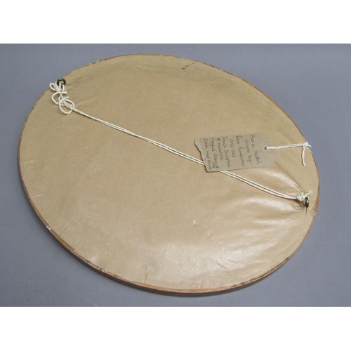 56 - A late 19c gilt bronze relief plaque by Rene Baudichon 1878/1963, framed 1928, 24cm diam.