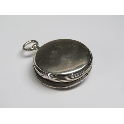 76 - An early 19c French pocket watch signed Girardier L'aine, the fusee movement having a verge escapeme... 