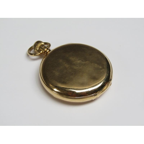77 - An American full hunter pocket watch by Waltham in 18ct gold case hallmarked for 1924 and inscribed ... 