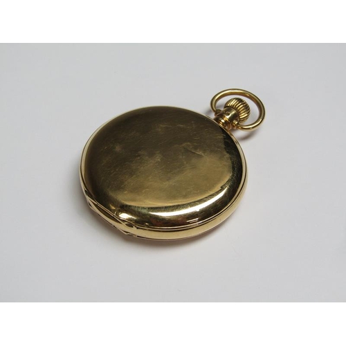 77 - An American full hunter pocket watch by Waltham in 18ct gold case hallmarked for 1924 and inscribed ... 