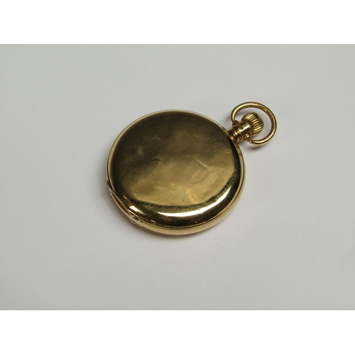 77 - An American full hunter pocket watch by Waltham in 18ct gold case hallmarked for 1924 and inscribed ... 