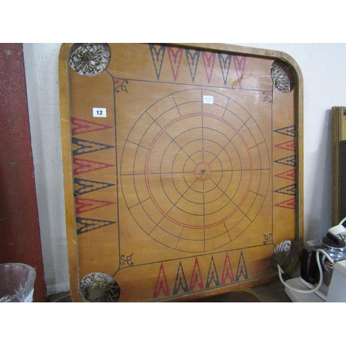 12 - VINTAGE GAMES BOARD WITH POCKETS