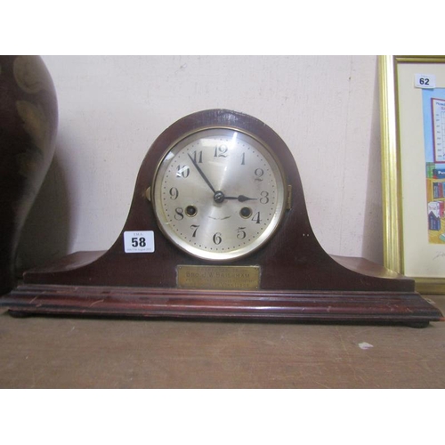 58 - EDWARDIAN MANTEL CLOCK