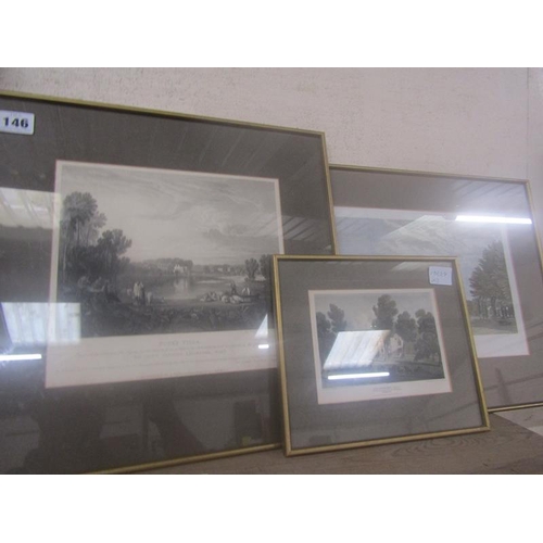 146 - COLLECTION OF FRAMED ANTIQUE ENGRAVINGS