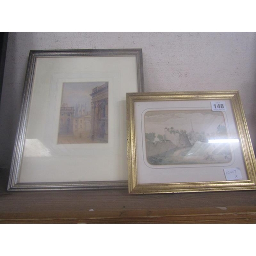 148 - ANTIQUE FRAMED WATERCOLOURS