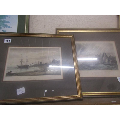 151 - COLLECTION OF FRAMED ENGRAVINGS AND PICTURES TO INC. COASTAL