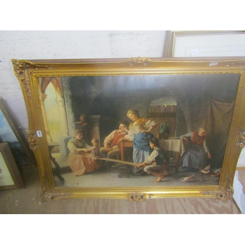 158 - GILT FRAMED OLEOGRAPH