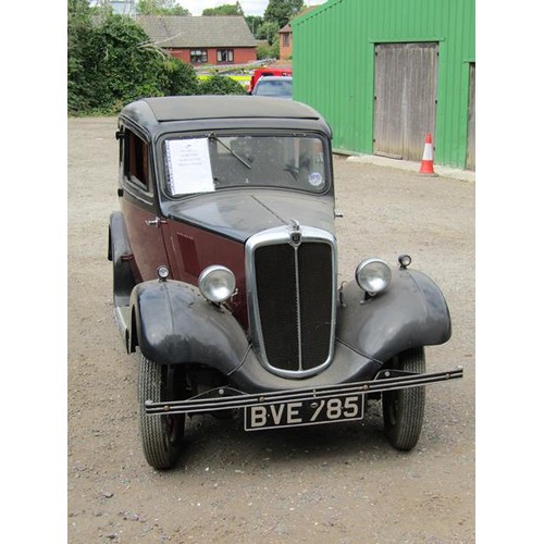 1200 - MORRIS 8HP 1937 SERIES 1, REGISTRATION BVE 785, RESTORED & REBUILD JUNE 1991-1992, NO KEY