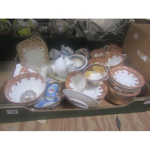 178 - BOX OF TEAWARES TO INCL STANLEY CHINA