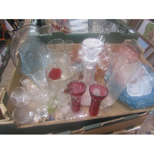 181 - BOX OF ART DECO AND 1960/70'S GLASSWARE