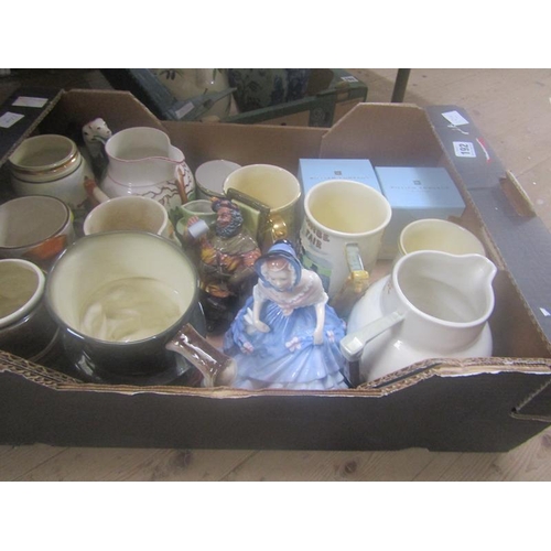 192 - CERAMICS JUGS, DOULTON FIGURINES ETC