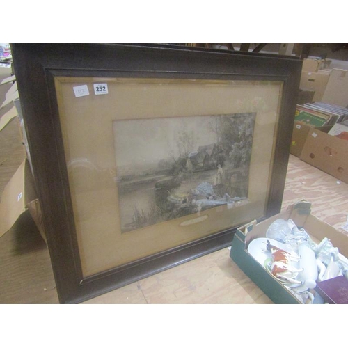 252 - TWO FRAMED B&W ENGRAVINGS